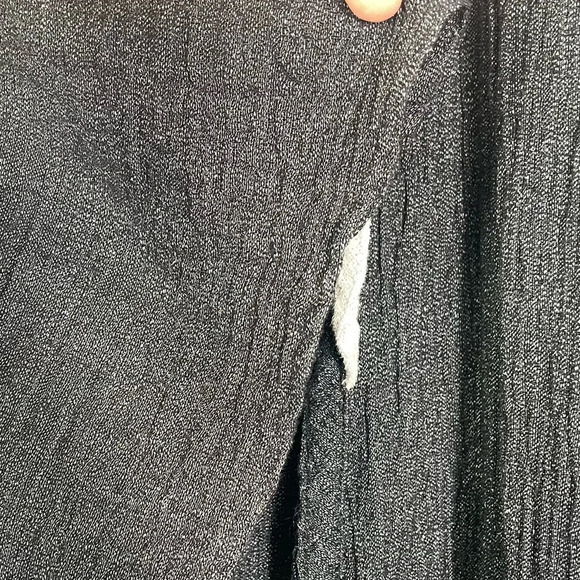 Khangura duster Size XL Cardigan Gray White Linen Cotton - Picture 3 of 7